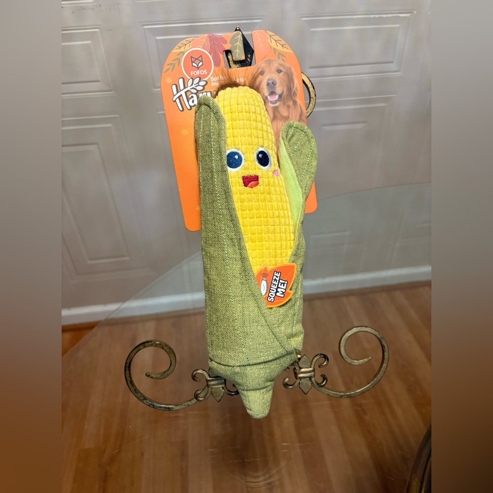 FOFOS Harvest Time Dog Toy - 🌽 14” Clinker & Squeaker